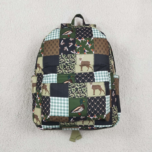 RTS NO MOQ （In stock ) BA0199 Baby Kids Camo Deer Dogs Ducks Print Backpack Duffle Bag Insulated Lunch Box
