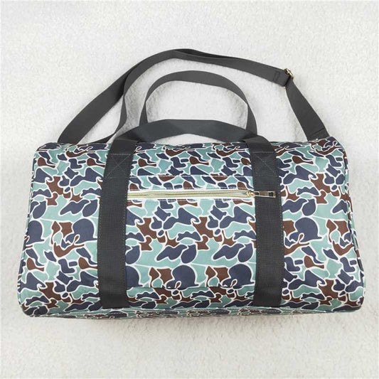 USA Warehouse (IN STOCK)BA0263 Mint Brown Camouflage Duffel Bag Outdoor Sports Travel Weekender Bag with Shoulder Strap