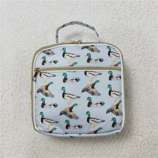 USA Warehouse (IN STOCK)BA0276 Kids Duck Hunting Lunch Box Bag Portable Insulated Picnic Tote with Cool Features for Children