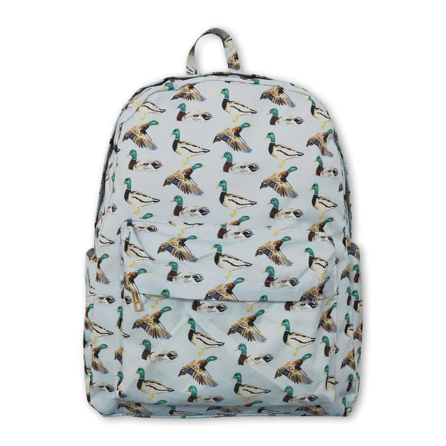 RTS NO MOQ Sibling Baby Kids Ducks Hunting Print Backpacks Bags Boxes