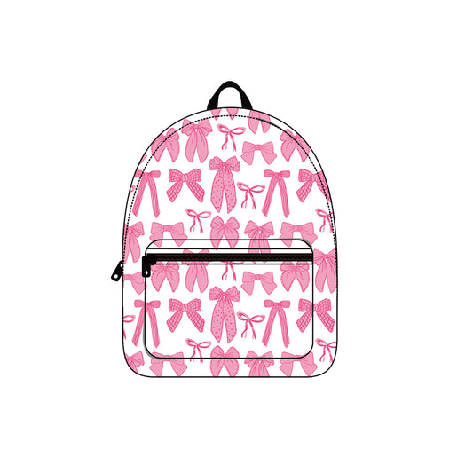 BA0285Pink bow children girls back to school backpack