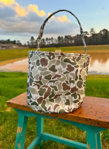 BA0289Camo Kids Hunting Basket Turkey Deer Dog Hunting Basket for Children