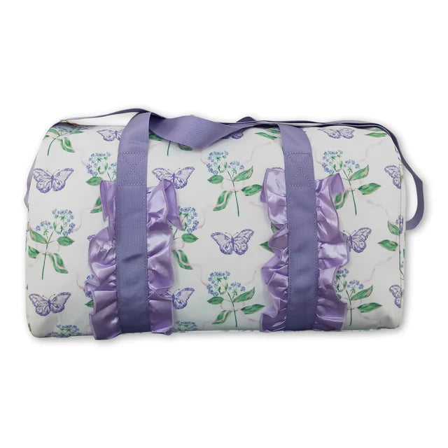 USA Warehouse (IN STOCK) Sibling Ruffle Floral Print Gym Duffle Bags