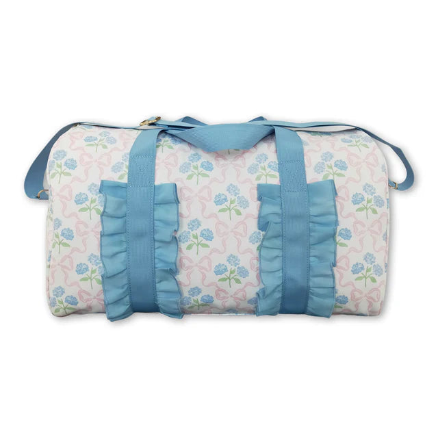 USA Warehouse (IN STOCK) Sibling Ruffle Floral Print Gym Duffle Bags