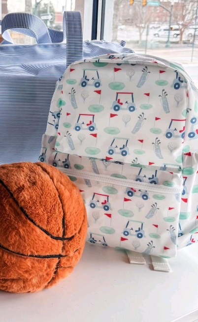 4.24 BA0295  Pre order White golf kids boys backpack