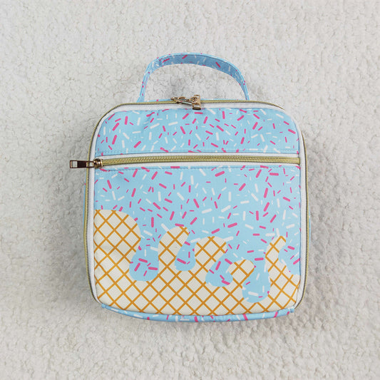 USA Shop (in stock)BA0296 RTS NO MOQ Baby Bags Light blue ice cream sprinkle kids lunch box