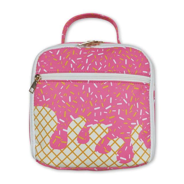 USA Warehouse (IN STOCK) Sibling Baby Kids Floral Bow Print Thermal Lunch Bags Boxes