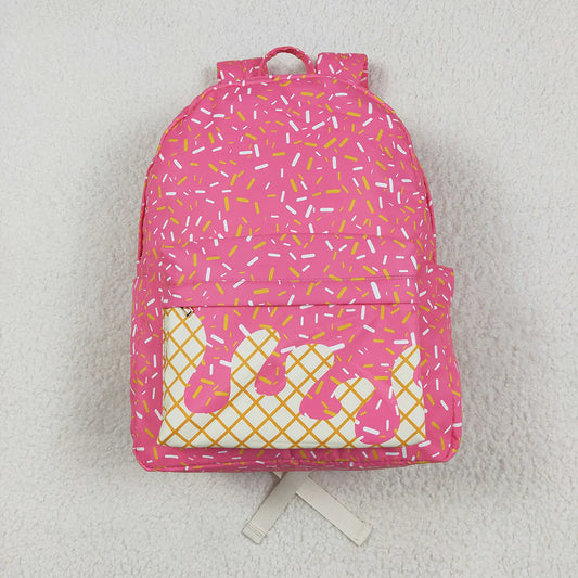 USA Warehouse (IN STOCK) BA0300 Baby Girls Pink Drips Sprinkles Backpack Bags