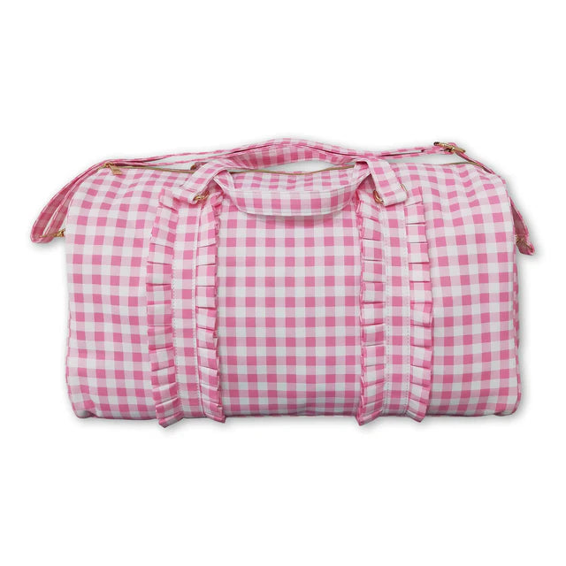 USA Warehouse (IN STOCK) Sibling Ruffle Floral Print Gym Duffle Bags
