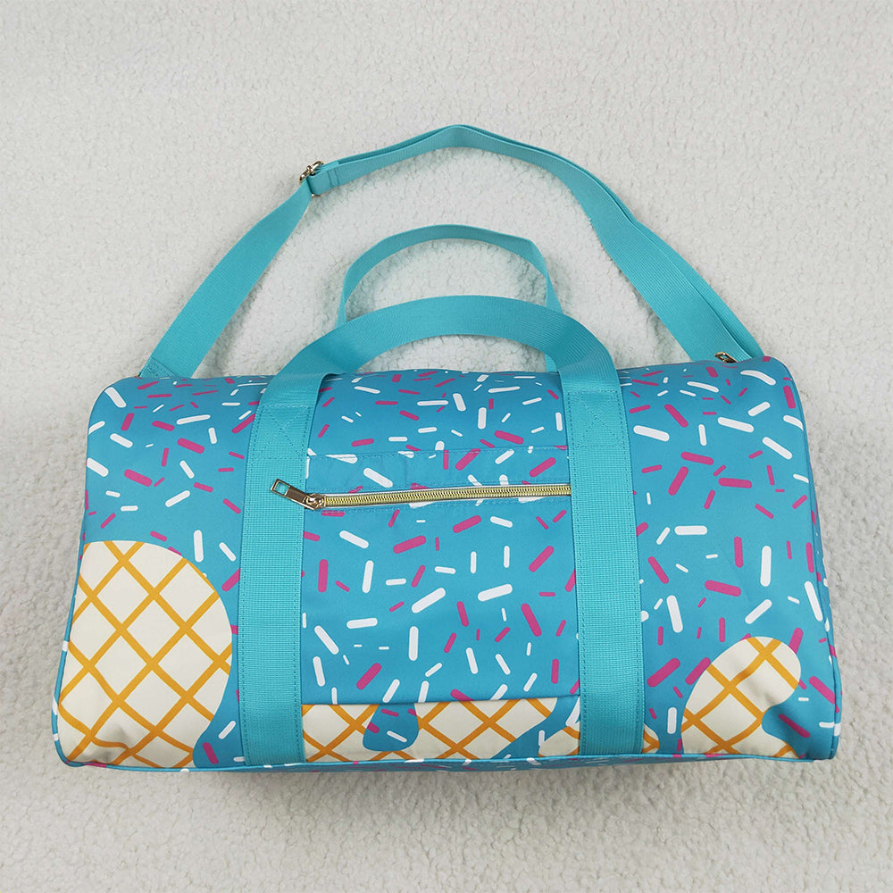 7.10  BA0304 RTS NO MOQ Baby Bags Blue Ice Cream Drip Zipper Gym Bags
