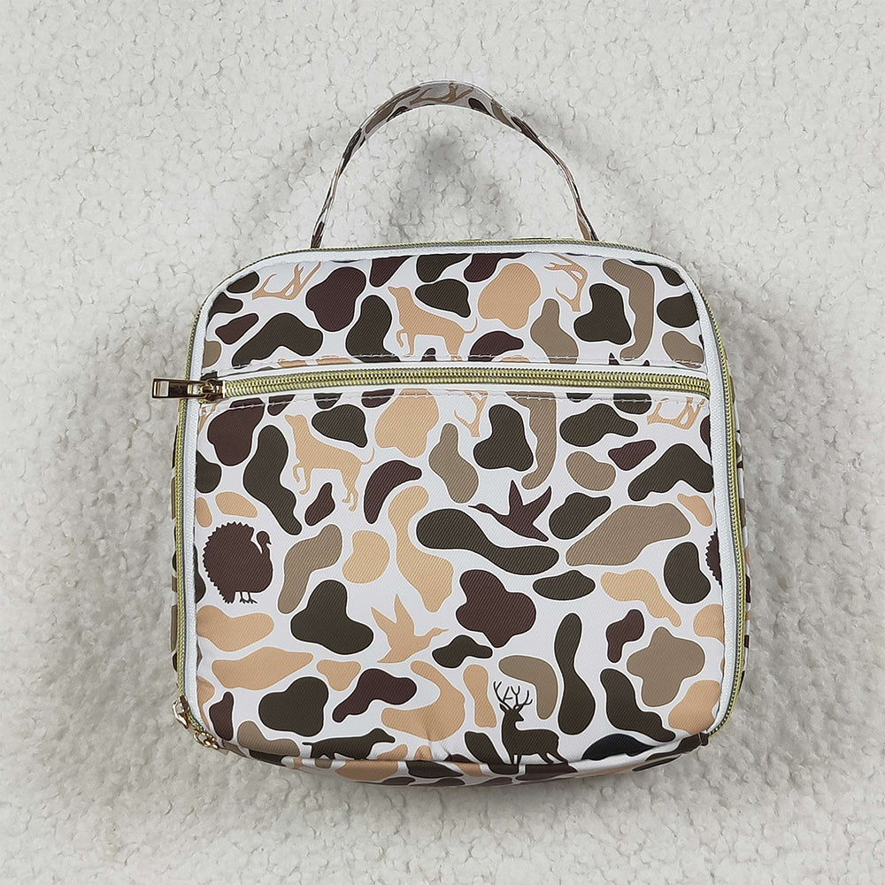 USA Shop (in stock) BA0305 Baby Bags Green Deer Western Camo Print Zipper Lunch Bags