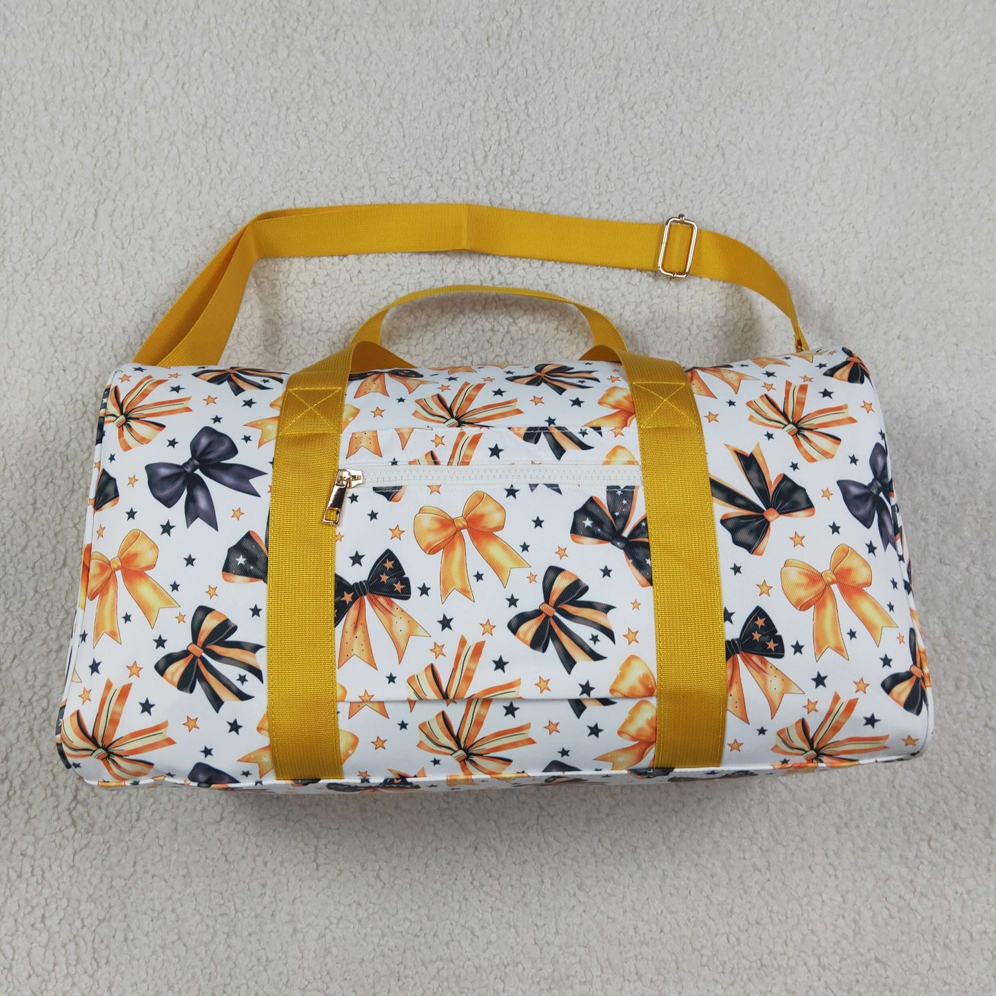 BA0314 RTS NO MOQ （In stock）Black orange bow Halloween duffel bags