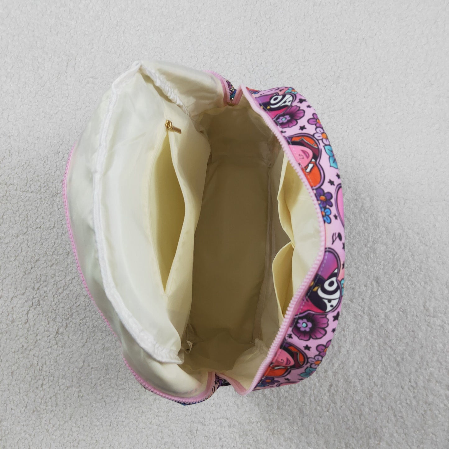 1.31 RTS NO MOQ （In stock）BA0384 Baby Kids Demon Hunter Flowers Zipper School Back Bags