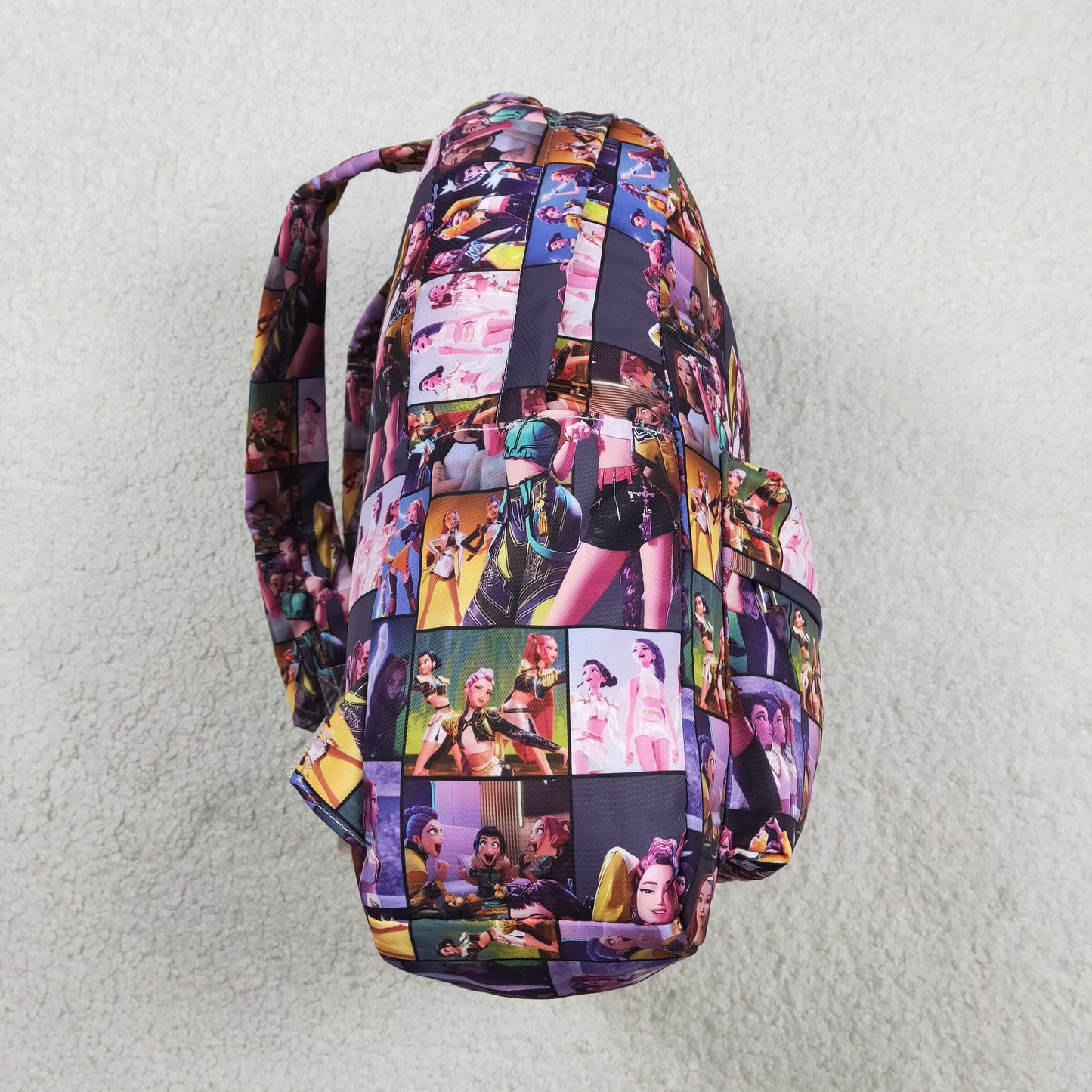 1.31 RTS NO MOQ （In stock）BA0386 Baby Kids Demon Hunter Zipper School Back Bags