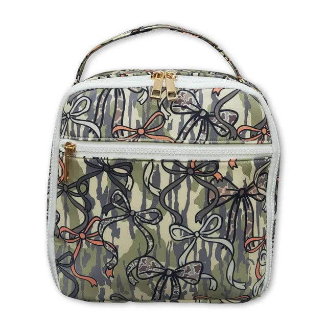 USA Warehouse (IN STOCK) Sibling Baby Kids Floral Bow Print Thermal Lunch Bags Boxes