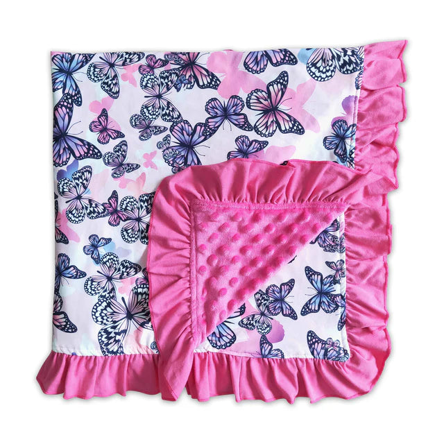 USA Warehouse (IN STOCK) Sibling Baby Kids Colorful Bows Flowers Print Blankets