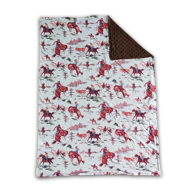 USA Warehouse (IN STOCK) Sibling Baby Kids Colorful Bows Flowers Print Blankets