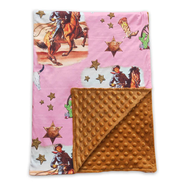 USA Warehouse (IN STOCK) Sibling Baby Kids Colorful Bows Flowers Print Blankets