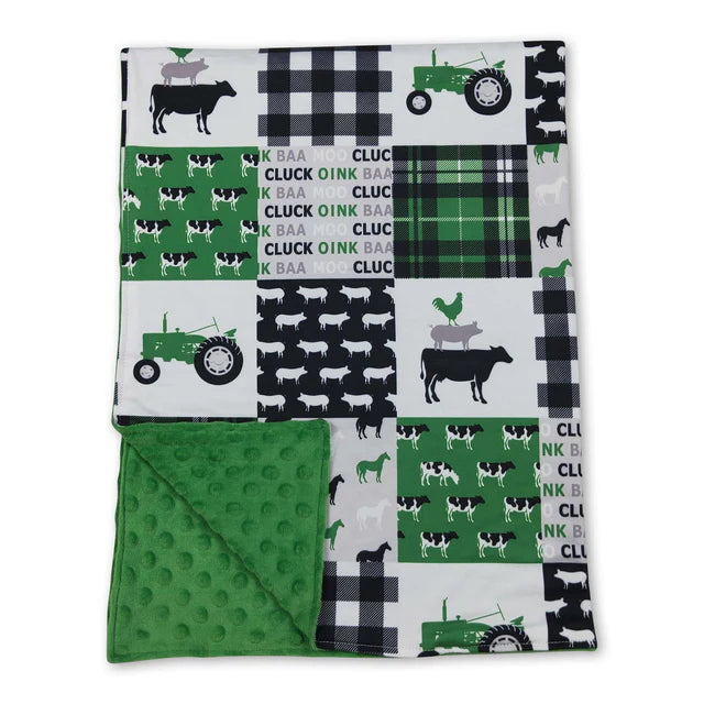 USA Warehouse (IN STOCK) Sibling Baby Kids Colorful Bows Flowers Print Blankets
