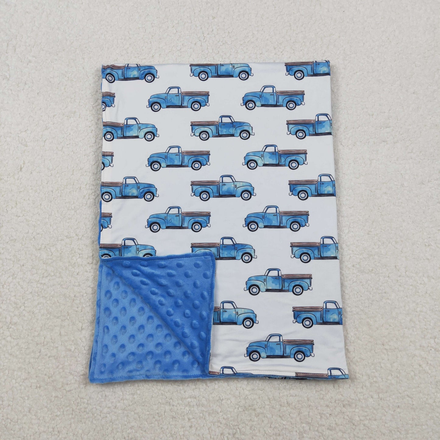 11.11 RTS NO MOQ （In stock）BL0062 Baby Kids Truck Minky blankets