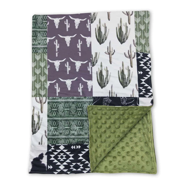 USA Warehouse (IN STOCK) Sibling Baby Kids Colorful Bows Flowers Print Blankets