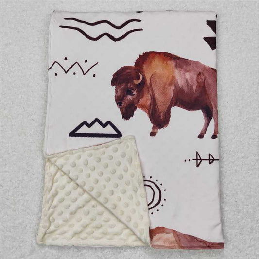 USA Warehouse (IN STOCK)BL0068 Polka Dots Minky Baby Kids Blankets Buffalo Plush Soft Blanket for Children And Infants