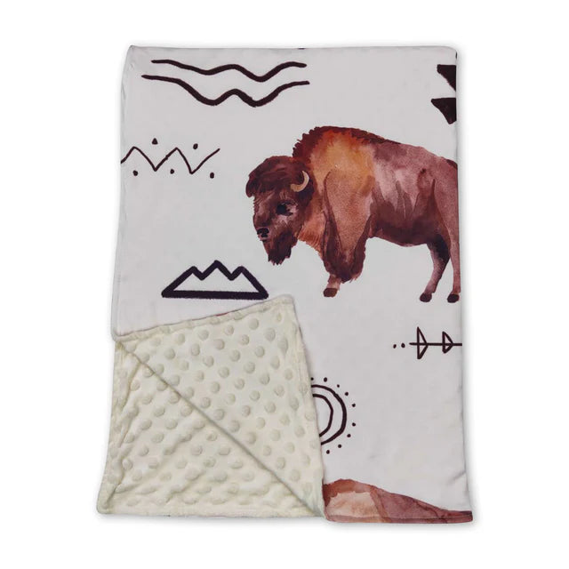 USA Warehouse (IN STOCK) Sibling Baby Kids Colorful Bows Flowers Print Blankets
