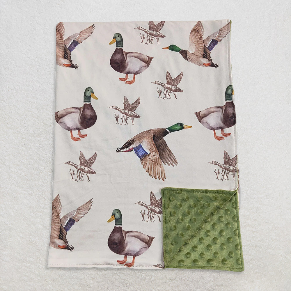 USA Warehouse (IN STOCK)  Deer Duck Camo Patchwork Baby Kids Blankets Soft Plush Lightweight Stroller Blanket for Boys And Girls