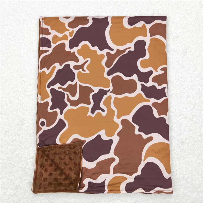 USA Warehouse (IN STOCK)BL0109 Brown Camo Baby Kids Hunting Blankets Soft Plush Warmth for Little Ones