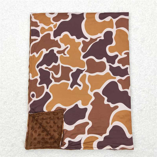 USA Warehouse (IN STOCK)BL0109 Brown Camo Baby Kids Hunting Blankets Soft Plush Warmth for Little Ones