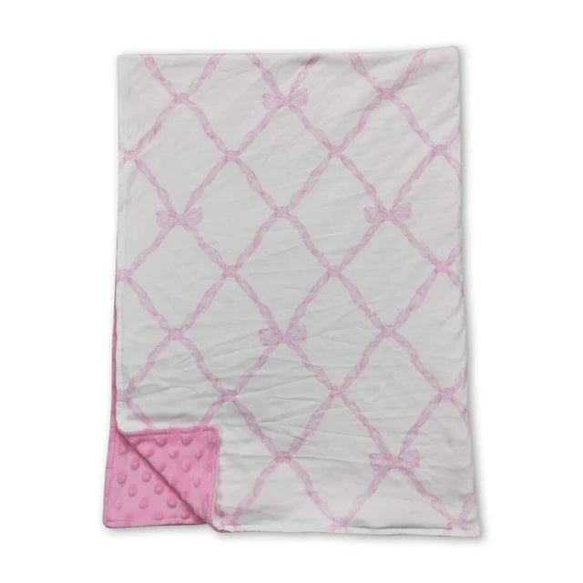 USA Warehouse (IN STOCK) Sibling Baby Kids Colorful Bows Flowers Print Blankets
