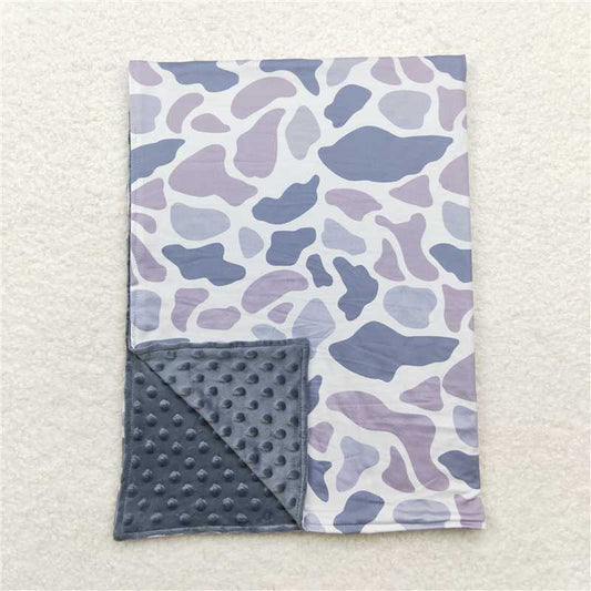 USA Warehouse (IN STOCK)BL0145 Grey Polka Dots Camouflage Baby Kids Blankets Soft Plush Blanket for Children