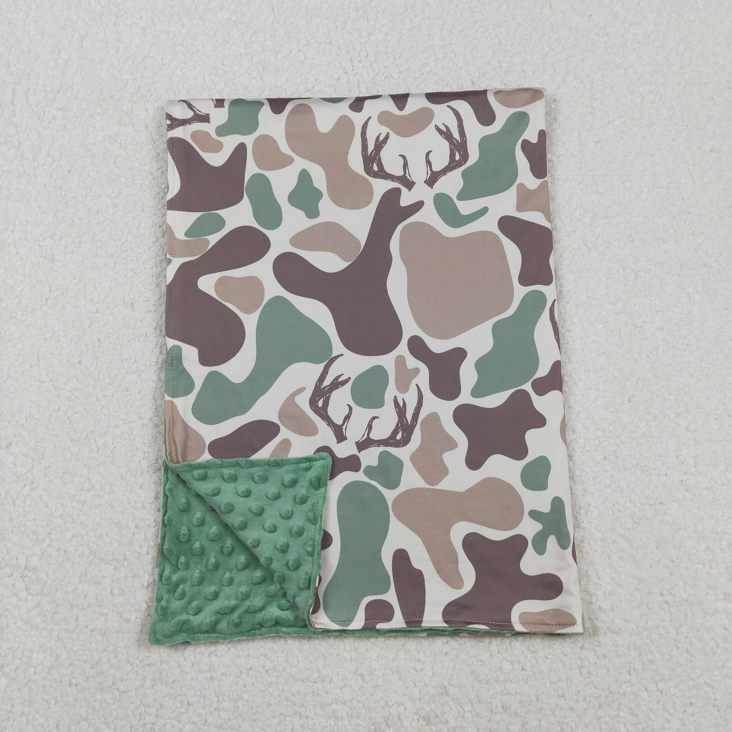 11.13 RTS NO MOQ （In stock）BL0226 Baby Kids Green Khaki Deer Camo Hunting Blankets