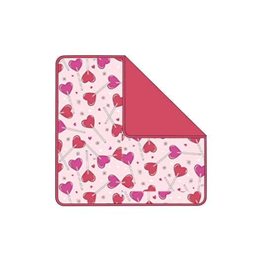 12.2 RTS NO MOQ （In stock）BL0242 Baby Kids Valentines Heart Balloons Flowers Blankets