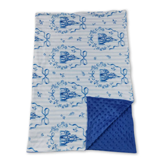 USA Warehouse (IN STOCK) Sibling Baby Kids Colorful Bows Flowers Print Blankets