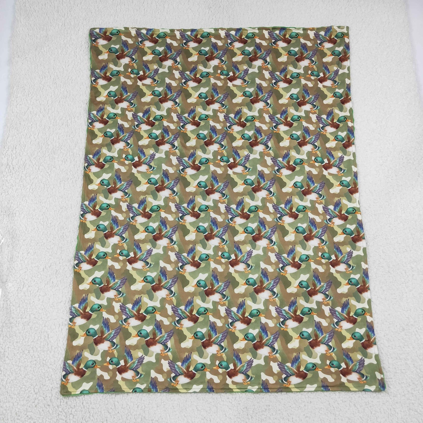 BL0286 RTS NO MOQ （In stock）Baby Boys Mallard Ducks Camouflage Hunting Minky Blankets