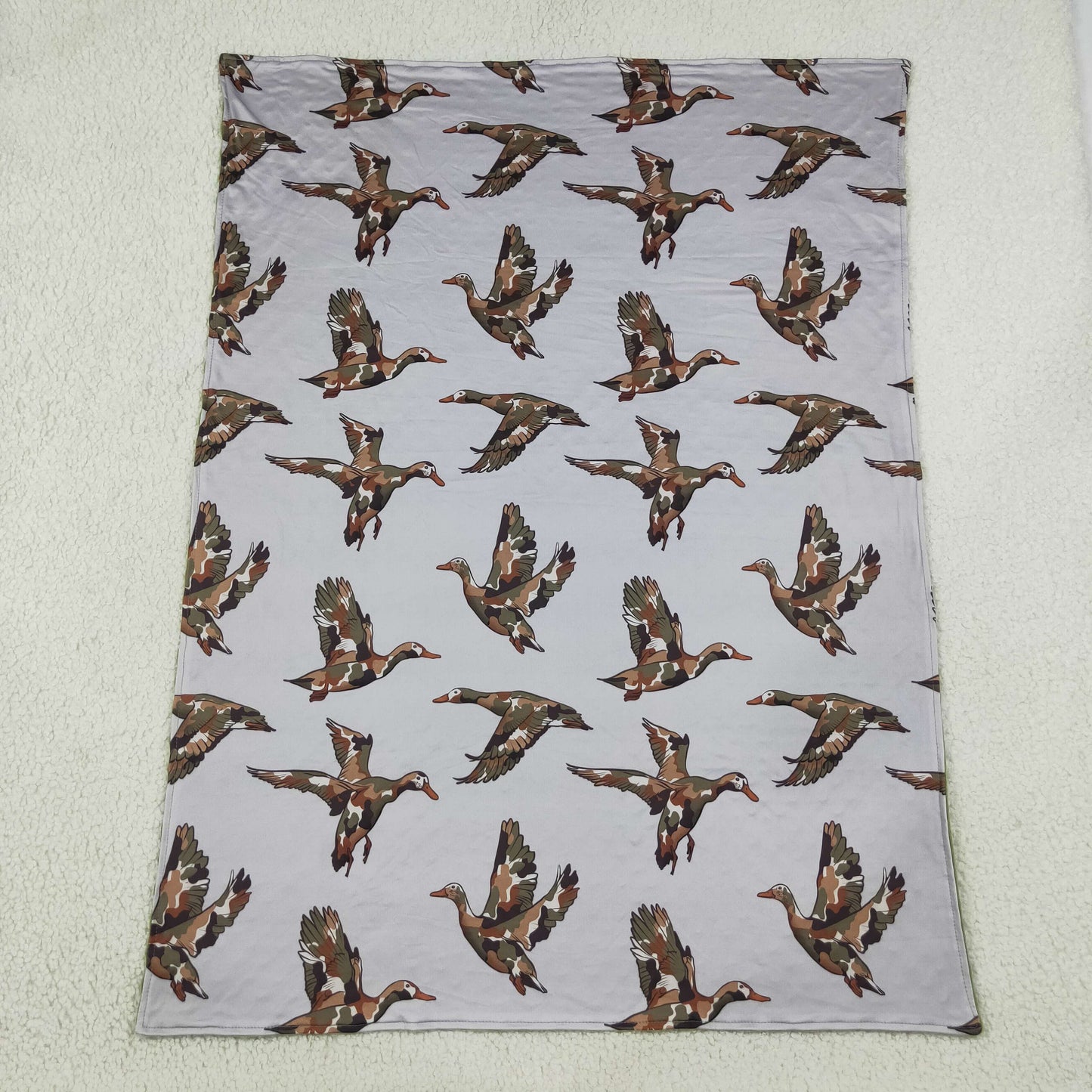 BL0288 RTS NO MOQ （In stock）Baby Boys Camo Ducks Hunting Blankets