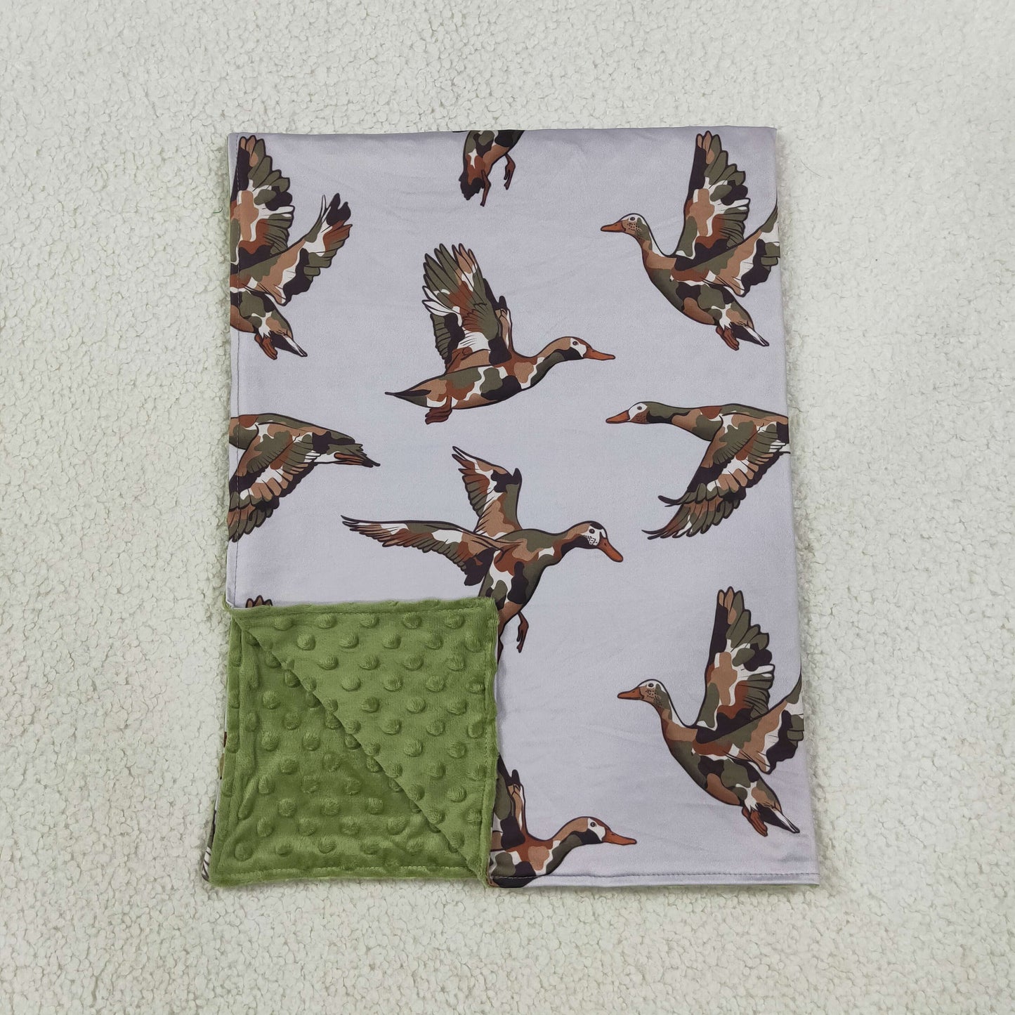 BL0288 RTS NO MOQ （In stock）Baby Boys Camo Ducks Hunting Blankets