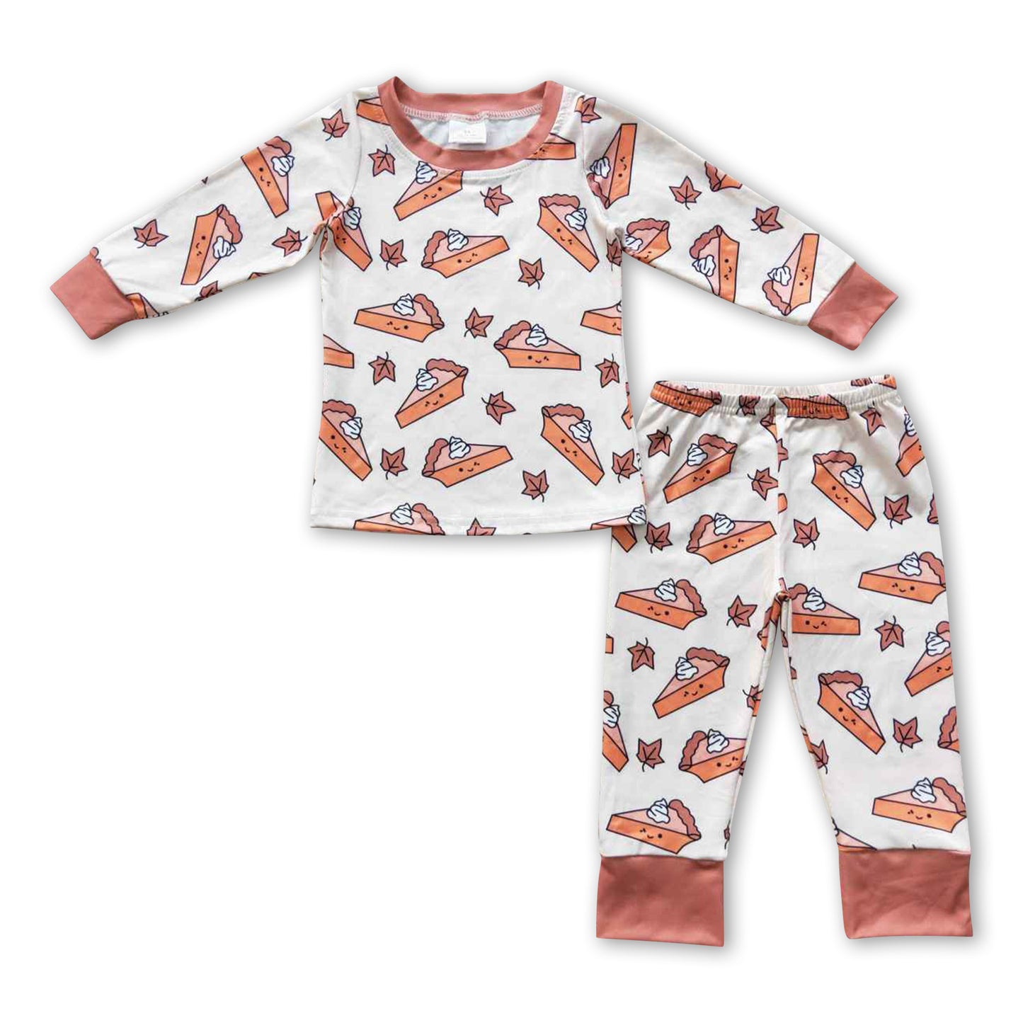 BLP0188 Baby Boys Winter Outfits Baby Girls Thanksgiving Fall Pie Pajamas Clothes Sets