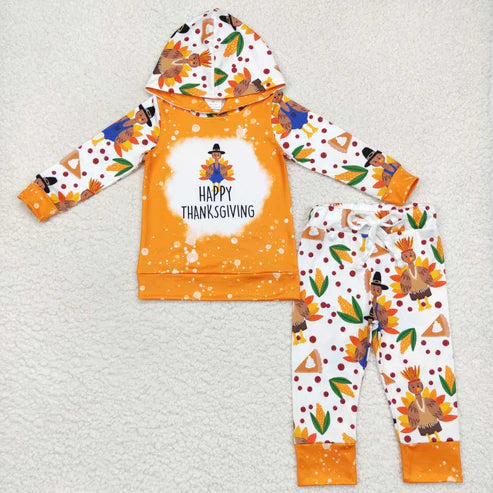 9.18 RTS Sibling Baby Boys Girls Pumpkins Leopard Pockets Hoodies Leggings Pant Fall Clothes Sets