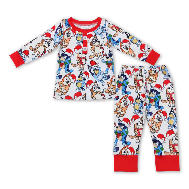 RTS Sibling Baby Boys Christmas Top Pants Pajamas Clothes Sets