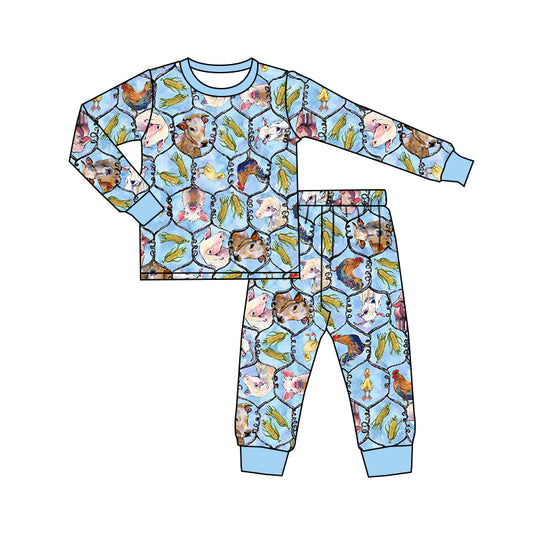 BLP0501  Pre-order baby boy clothes long sleeve top with trousers kids autumn set