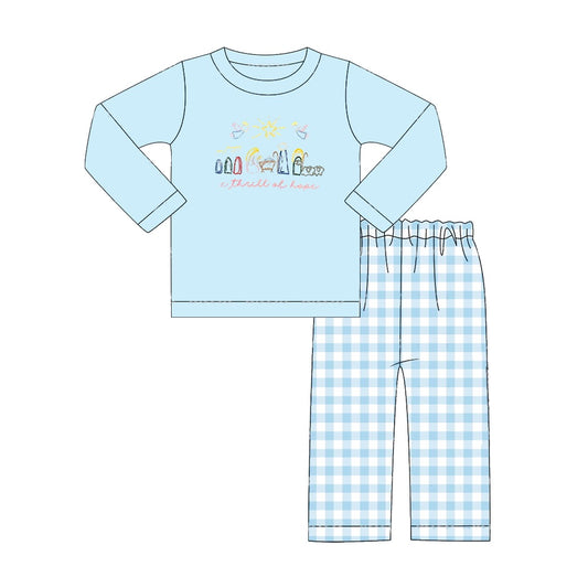 BLP0504  Pre-order baby boy clothes long sleeve top with trousers kids autumn set