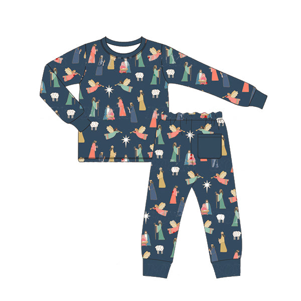 BLP0524  Pre-order baby boy clothes long sleeve top with trousers kids autumn set