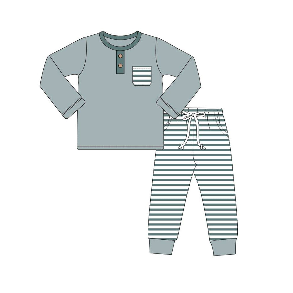 BLP0531  Pre-order baby boy clothes long sleeve top with trousers kids autumn set