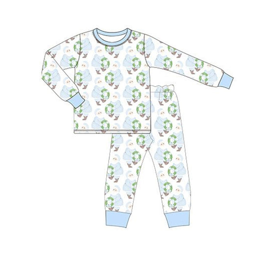 BLP0548  Pre-order baby boy clothes long sleeve top with trousers kids summer set