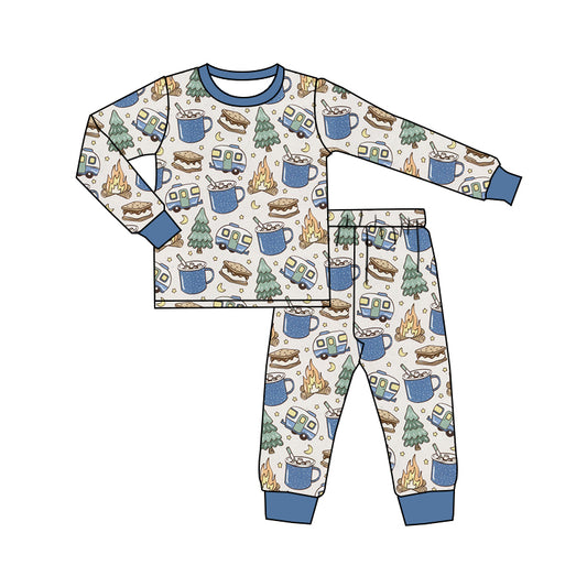 BLP0586 Pre-order baby boy clothes long sleeve top with trousers kids autumn set