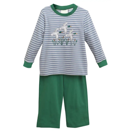 No moq BLP0591 Pre-order Size 3-6m to 7-8t baby boy clothes long sleeve top with trousers kids autumn set