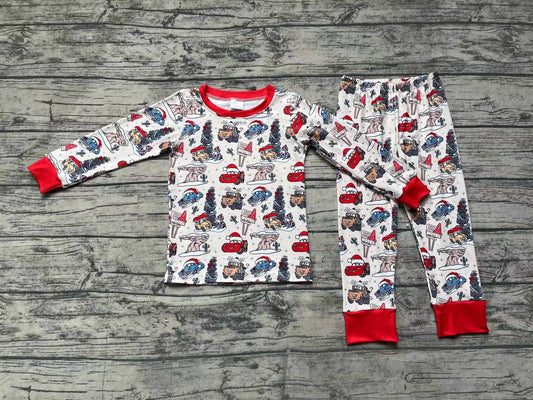 No moq BLP0595  Pre-order Size 3-6m to 7-8t baby boy clothes long sleeve top with trousers kids autumn set