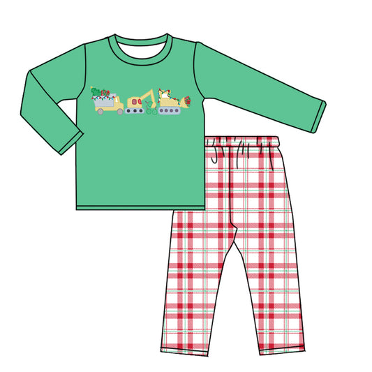 No moq BLP0598  Pre-order Size 3-6m to 7-8t baby boy clothes long sleeve top with trousers kids autumn set